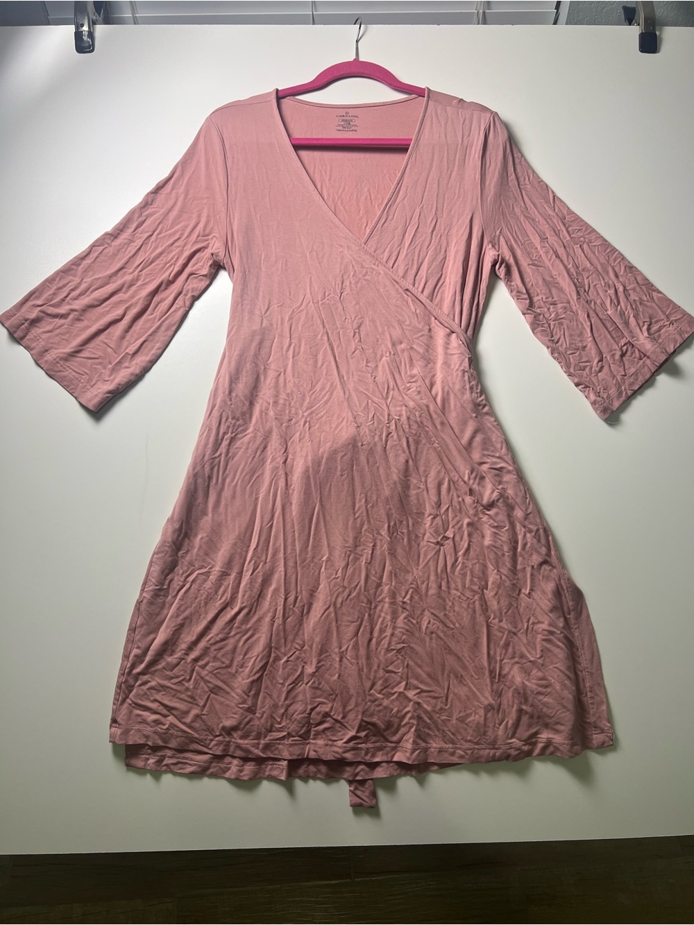 Caden Lane Solid Mauve Bamboo Knit Maternity & Delivery Robe - OS